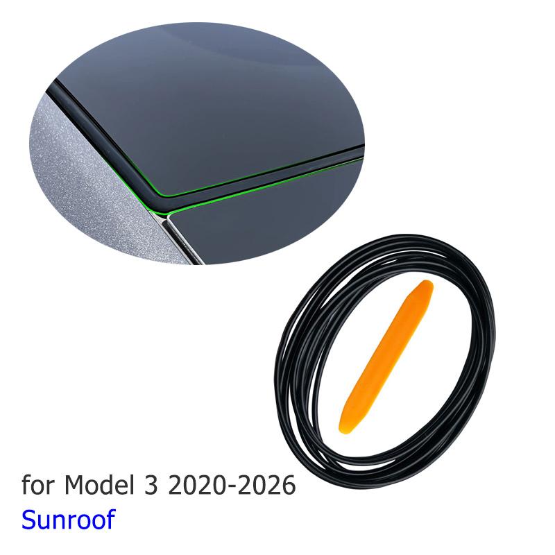 

For Tesla Model 3 Y 2021-2026 Juniper Highland Car Door Seal Strips Rubber Hood Trunk Sunroof Sealing Kit Soundproof Accessories