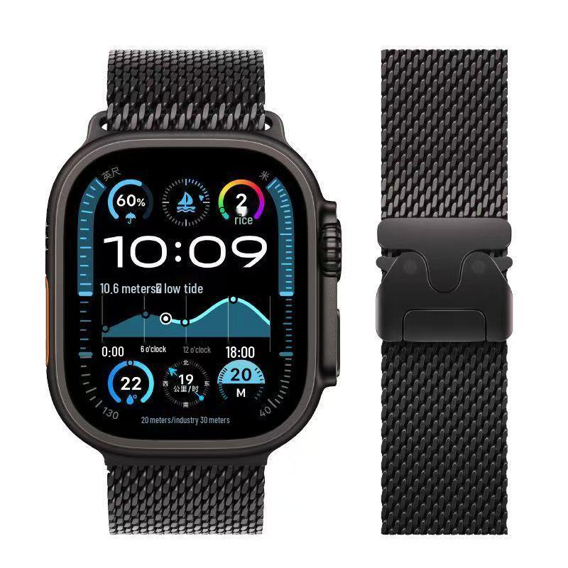 Milanese Loop with Deployment Clasp for Apple Watch S10 Series