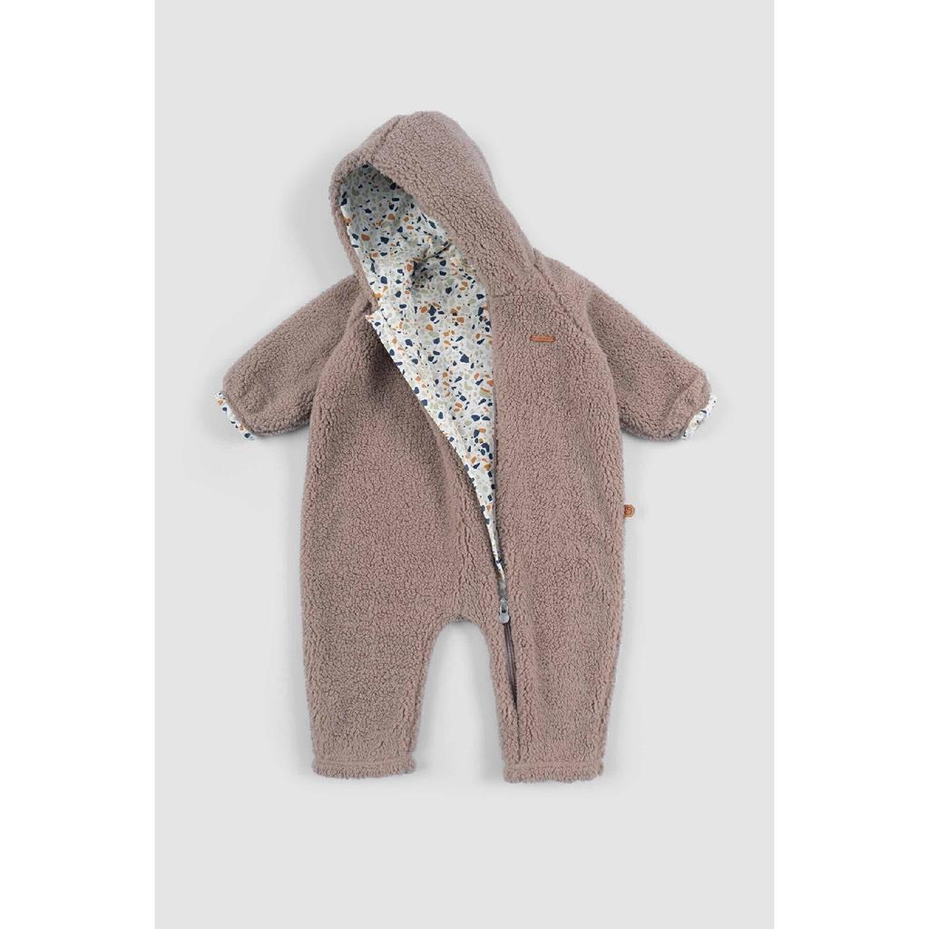 Hooded Wellsoft Jumpsuit Baby White