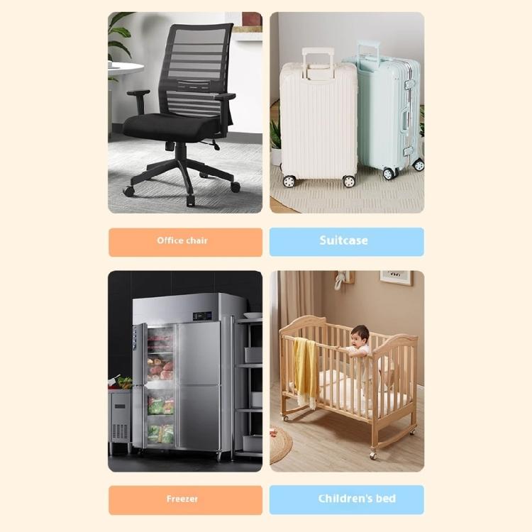 Geräuschreduzierende Gepäckradschützer Flexible Gummiabdeckungen Silikonradabdeckungen Set 8 Stück für Doppelrad-Koffer