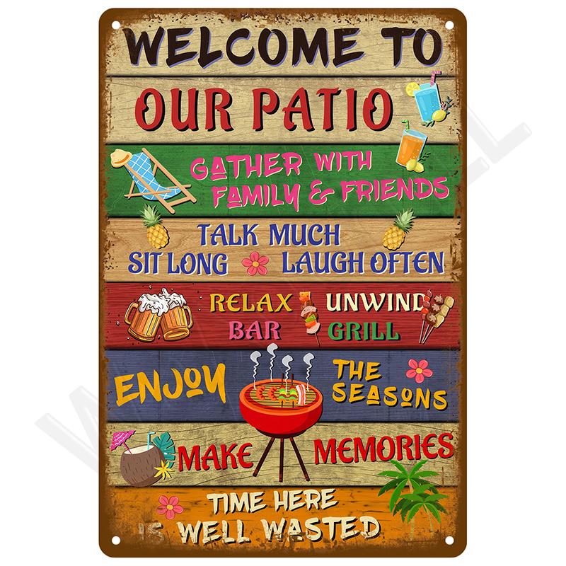 Vintage Bar Metal Signs Bathroom House Living Room Home Retro Wall Decorations Items Luxury Decor Interior Art Posters Tin Signs