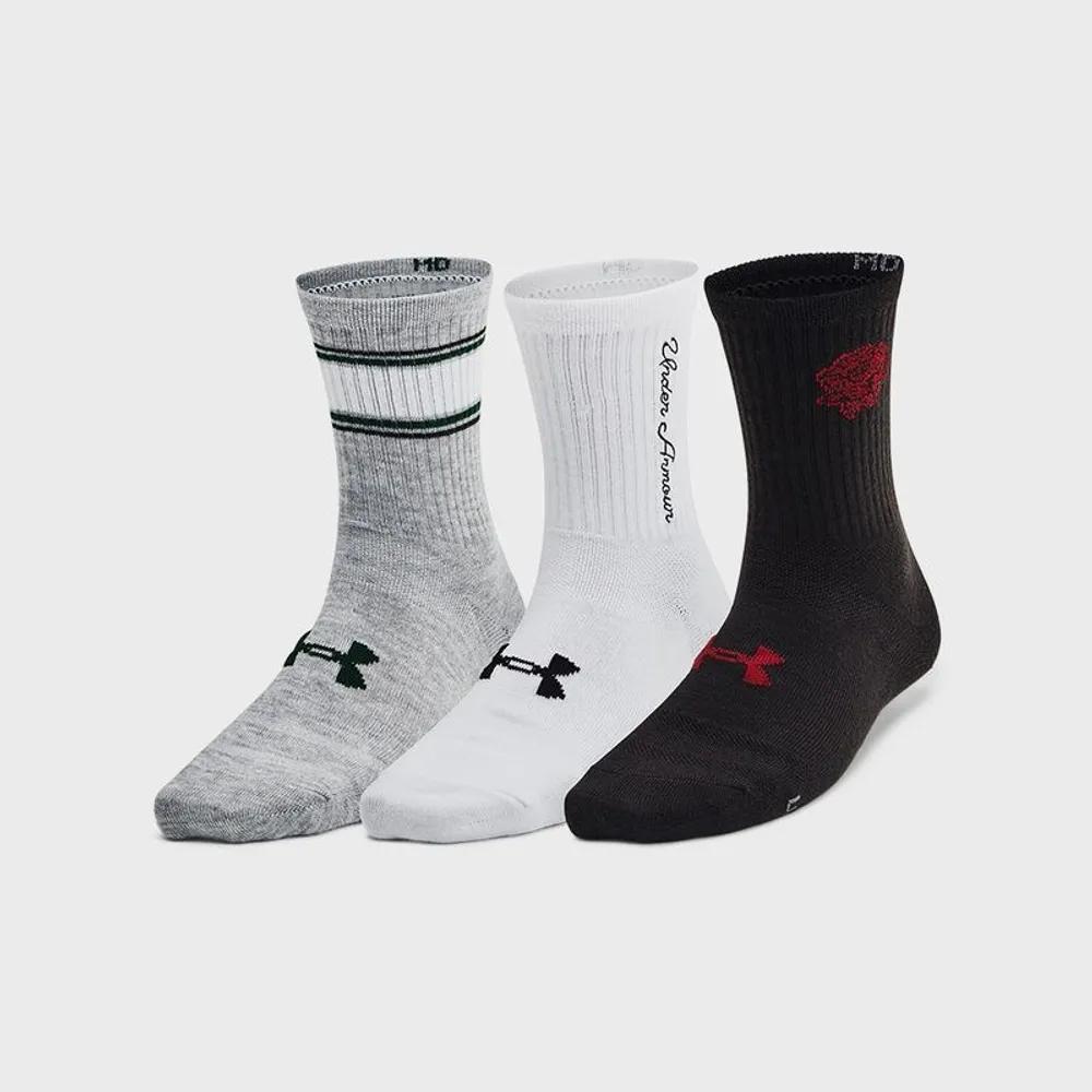 Under Armour Women s Essential Mid Crew Socks 3 Pairs 1382942-101 2725441 M