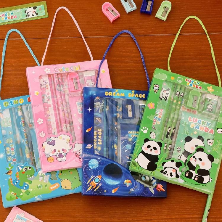 6Pcs Interactive Study Gift Box Educational Supplies Youngly Learners Homework Helper Kids Study Reward Stationeries Set