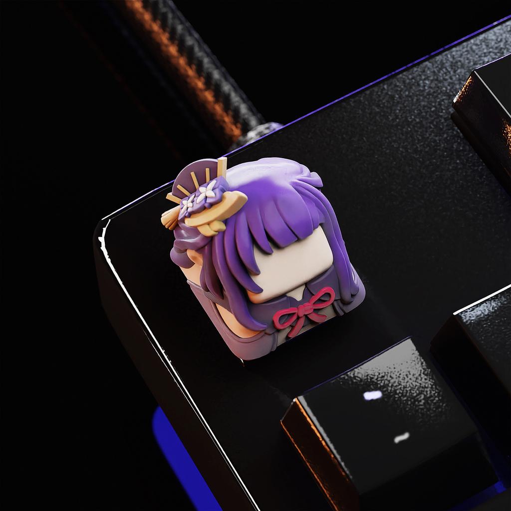 Genshin Impact Artisan Keycap Resin Custom Personalized Keyboard Cap Cute Anime KeyCap for Mechanical Keyboard Accessories Gifts