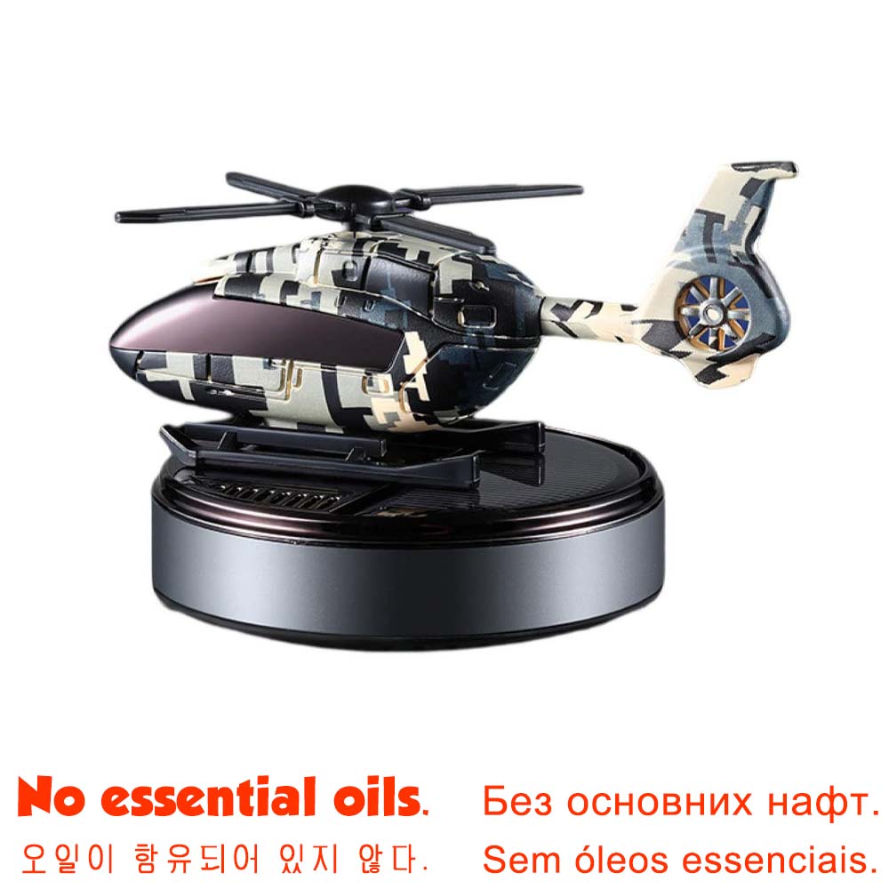 Helicopter Car Air Freshener Solar Automatic Rotation Propeller Essential Oil Diffuser Dashboard Perfume Decoration Ornament