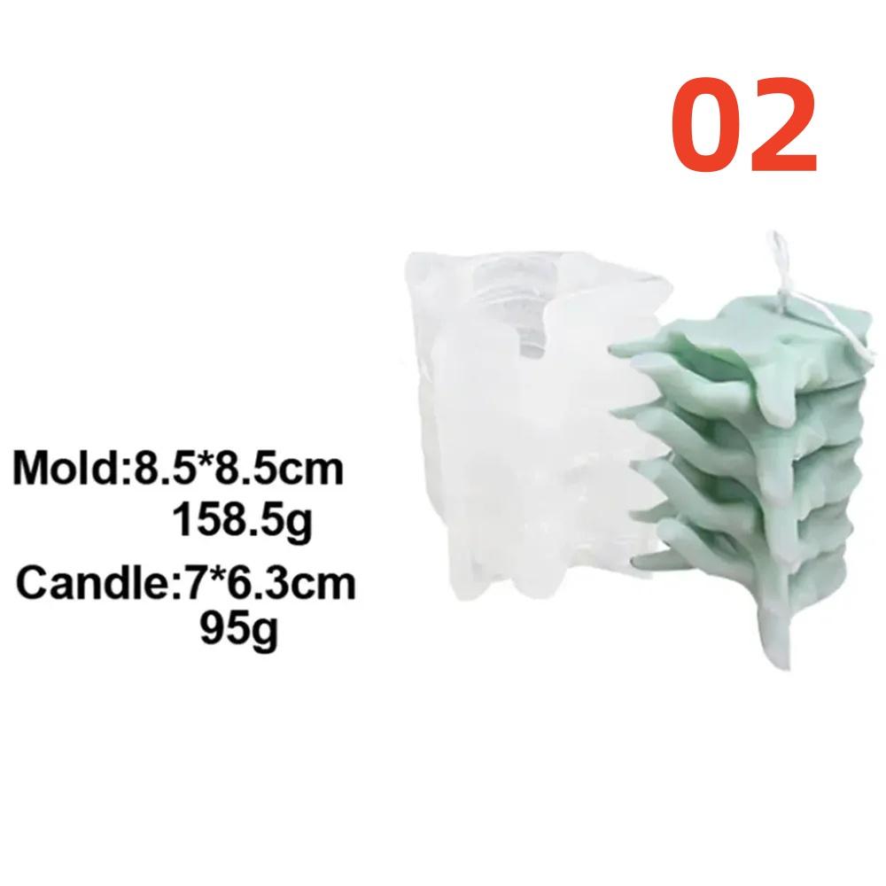 1pc Spine Candle Mold for Halloween Decor Premium Scented Candles 3D Broken Shell Egg Candle Silicon Mould Human Vertebrae Mold