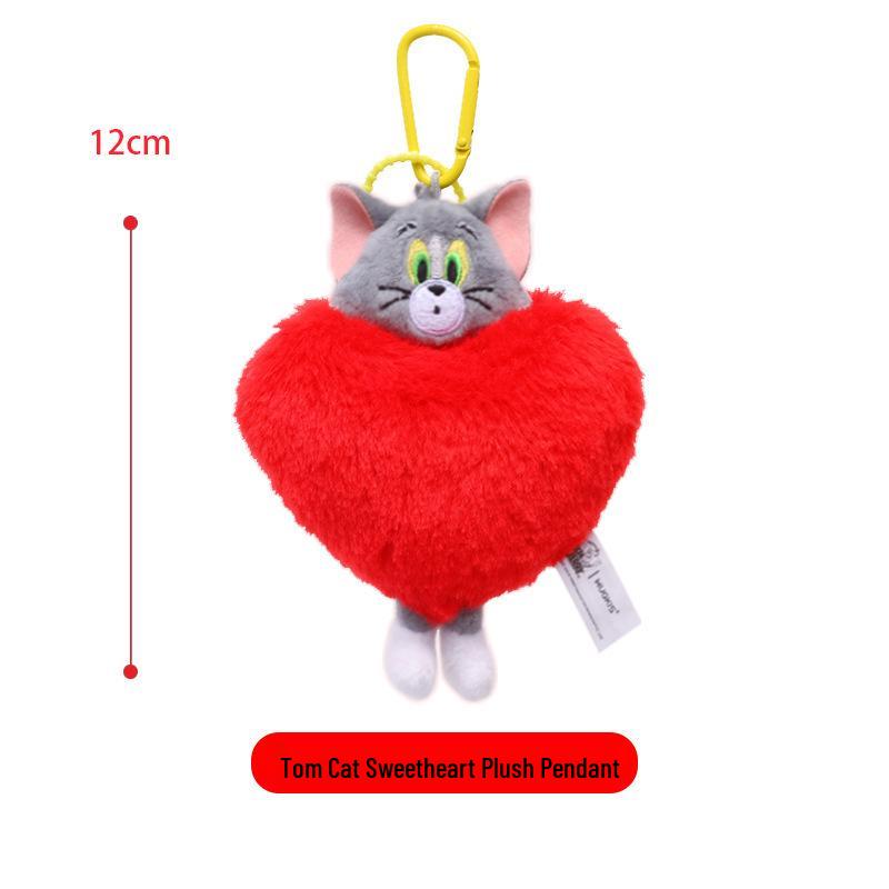 Tom & Jerry Cartoon Plush Keychain - Cute Tom Cat Pendant Bag Accessory