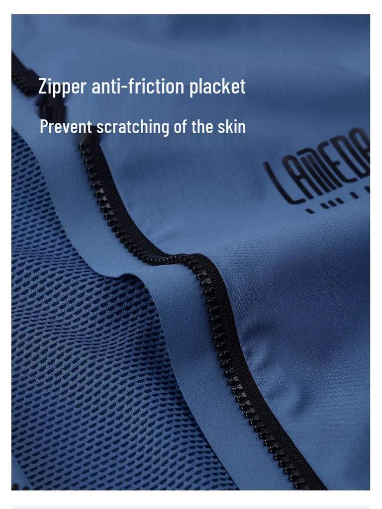 Lampaida Unisex Windbreaker Vest: Sweat-Absorbent, Quick-Dry Cycling Jersey for Spring/Summer.