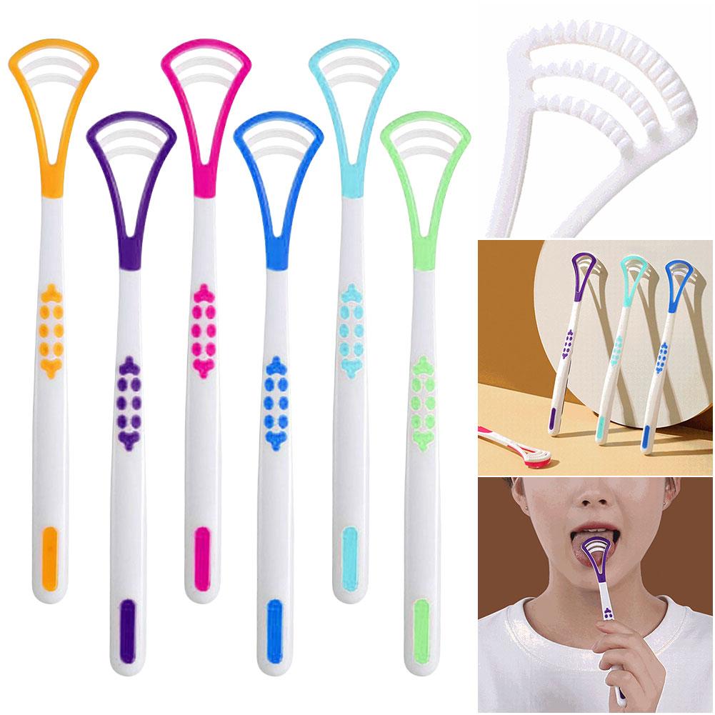 Tongue Brush Plastic Tongue Scraper For Adults Tongue Cleaner Bad Breath Remove Keep Fresh Breath