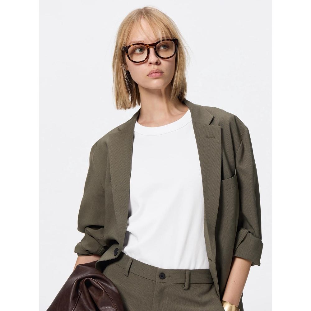 

GU by Uniqlo Футболка с круглым вырезом из гладкого хлопка 01 OFF WHITE/XS