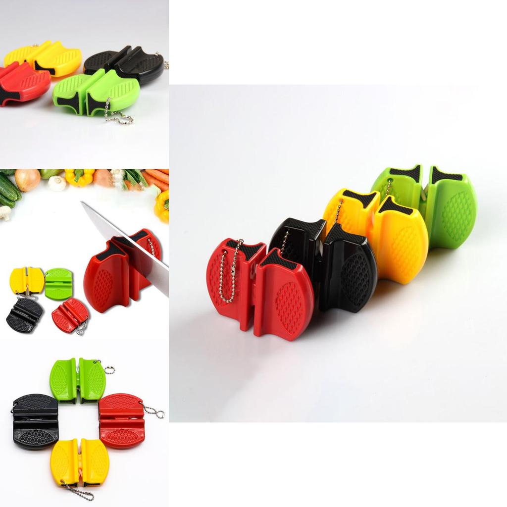 Compact Mini Knife Sharpener Portable Camping Tapered Knife Sharpening Stone Kitchen Tool In Vibrant Colors
