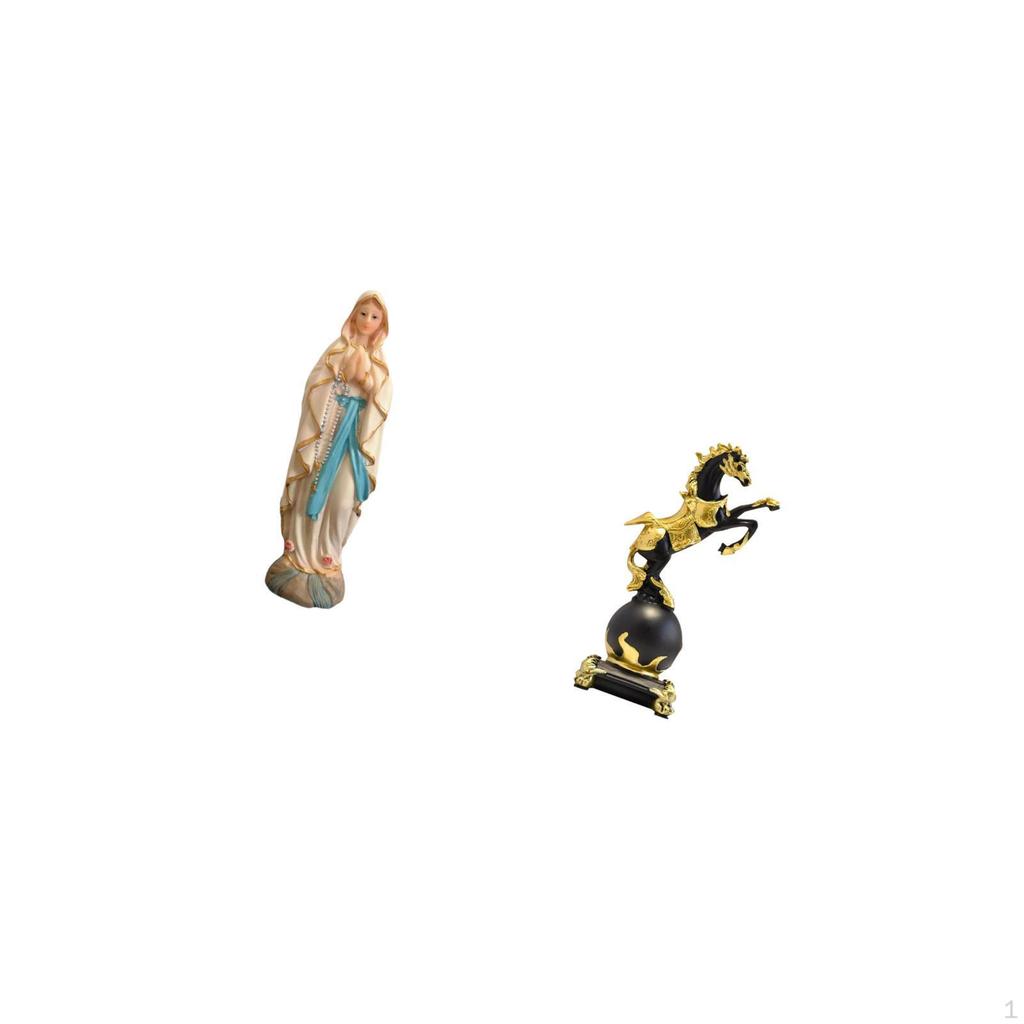 Mary Statue Modern Sculpture Collection Blessed Figurine Decorative Tabletop Ornament for Living