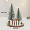 Christmas Tree Mini Tabletop Ornament Flocking Snow PE Tree Festive Scene Ornament Christmas Tree