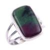 Ruby In Zoisite Handmade Lab-Created 925 Sterling Silver Jewelry Ring S.8 P8I56