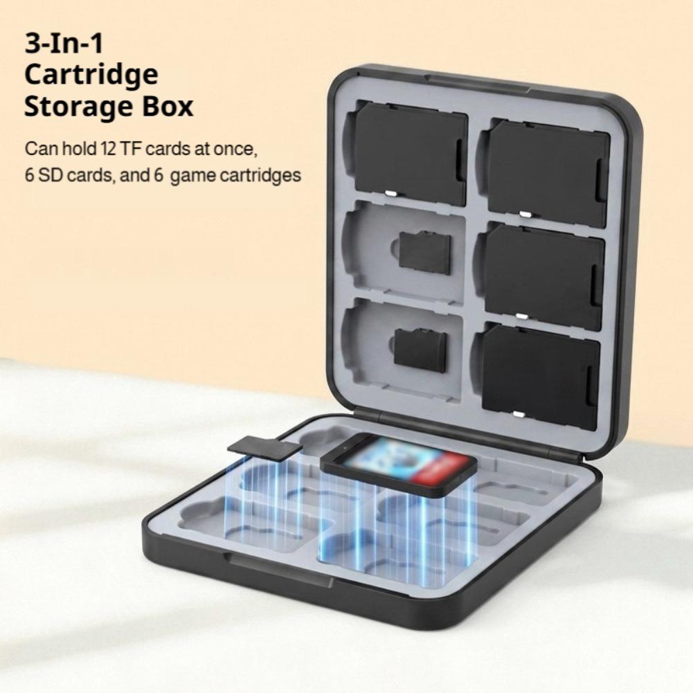 Portable Magnetic Game Card Box Holder Storage Box, For Game Slots and Micro Sd Card Slots, Suitable For Switch Lite/Oled