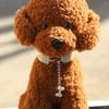 Chic Shiny Three Row Rhinestone Bone Pendant Puppy Dog Collar Pet Supply (Size:S,M,L)