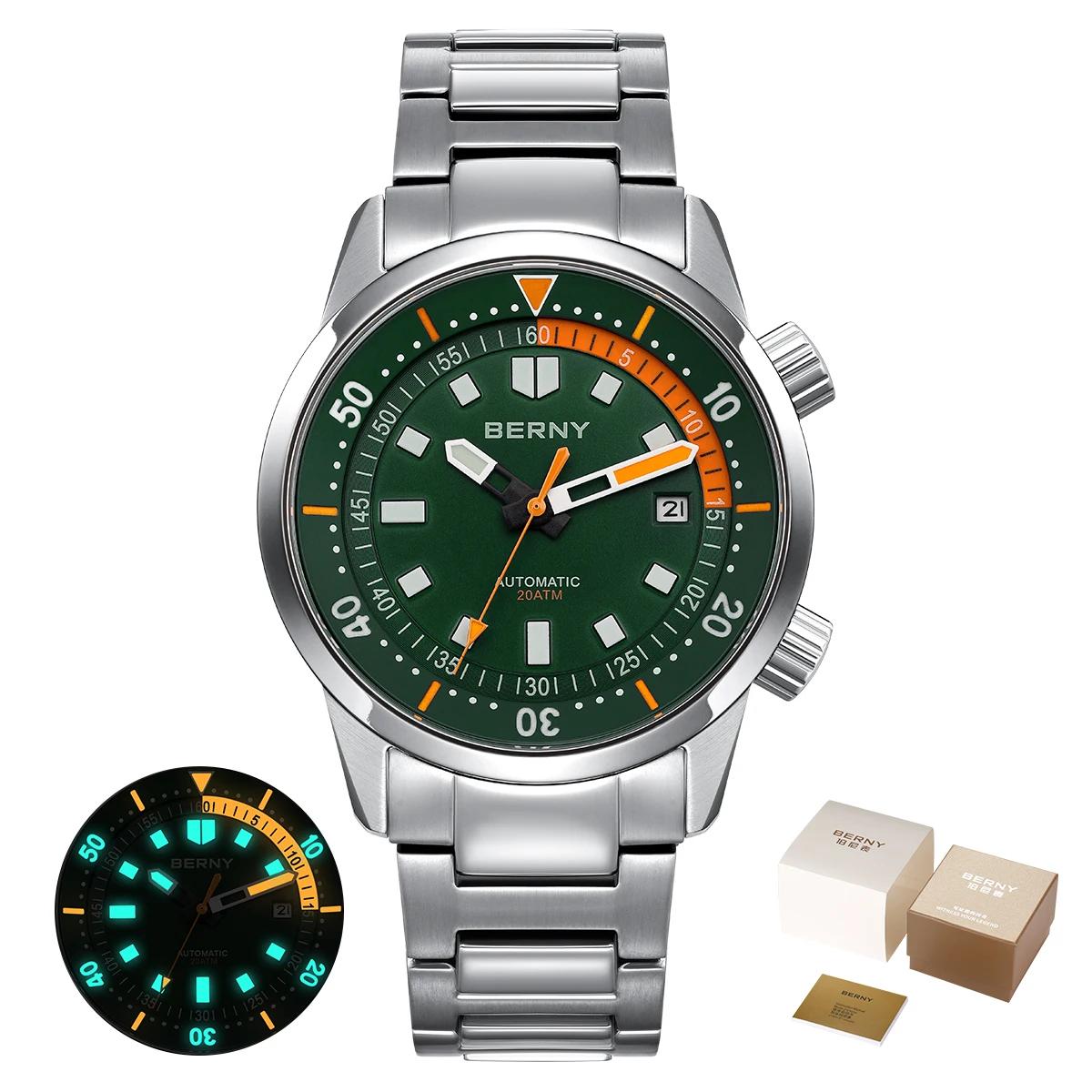 BERNY Men`s Dive Watches 200M Waterproof