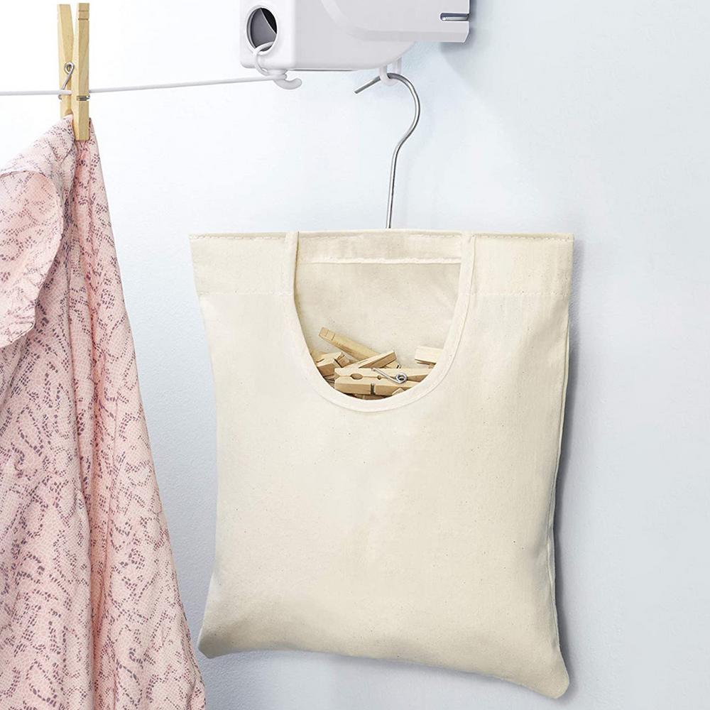 

Сумка для белья с прищепками, портативная, вместительная, прочная, с крючком для белья, одежды, носков, сумка для хранения прищепок белый