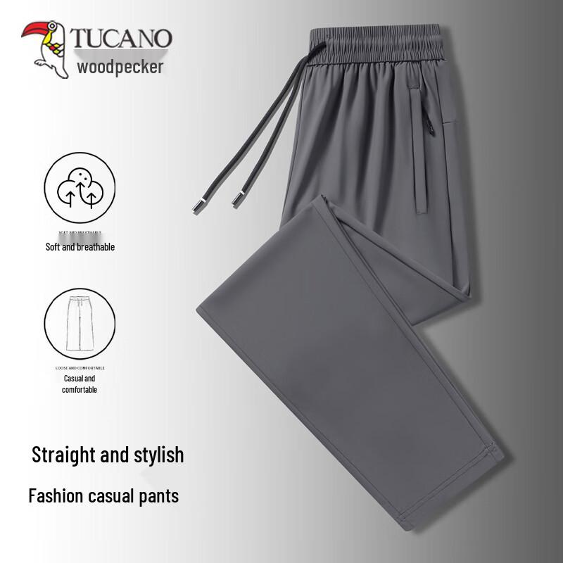 TUCANO Men s Summer Ice Silk Straight-Leg Casual Pants 4XL