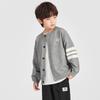 Duoduojia Boys' Preppy Style Round Neck Cardigan Sweater