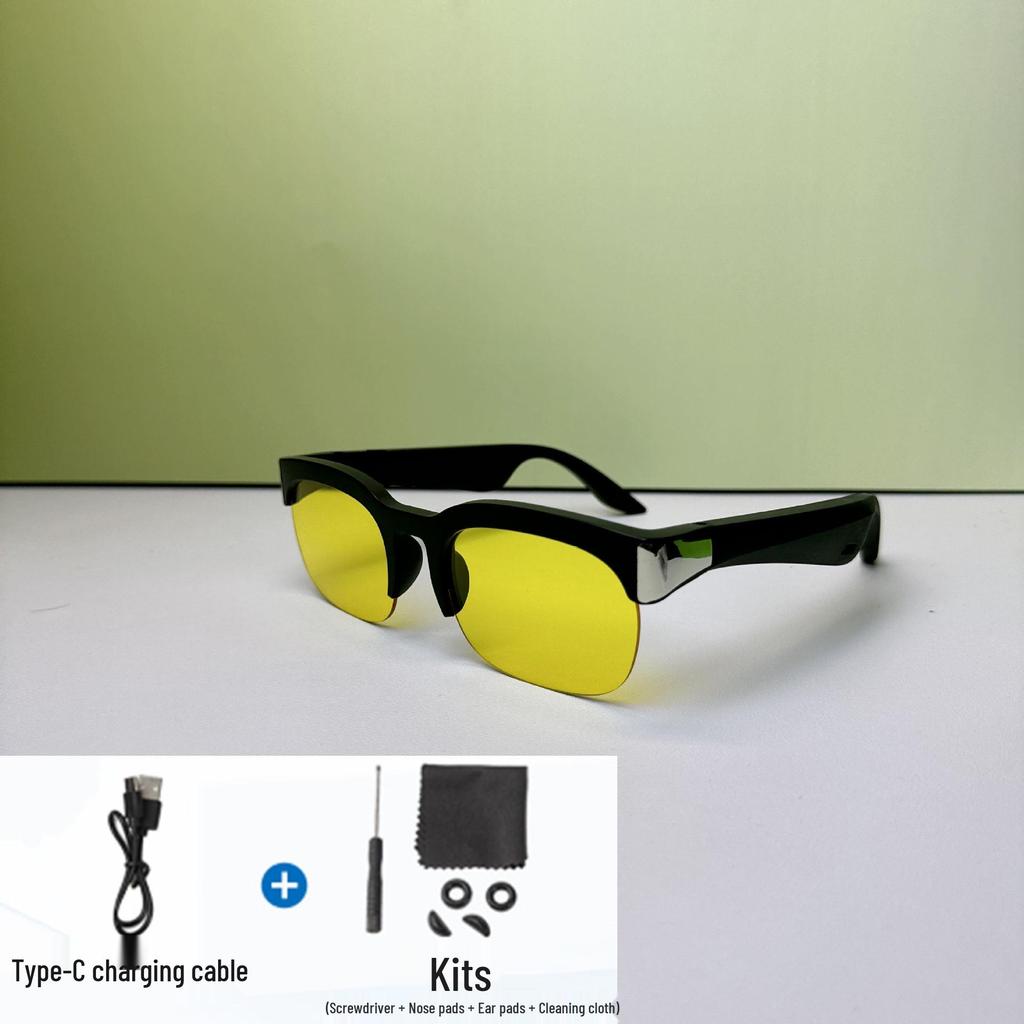 Bluetooth Smartbrille: Kabelloser Audio für Sport, Outdoor-Radfahren, Autofahren, Blaulichtfilter