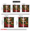 2pcs,2D Plane Printing Curtain Fabric Santa Dog Versatile 100% Polyester (without Rod) Room Decor Ldeal for Bedroom and Various
