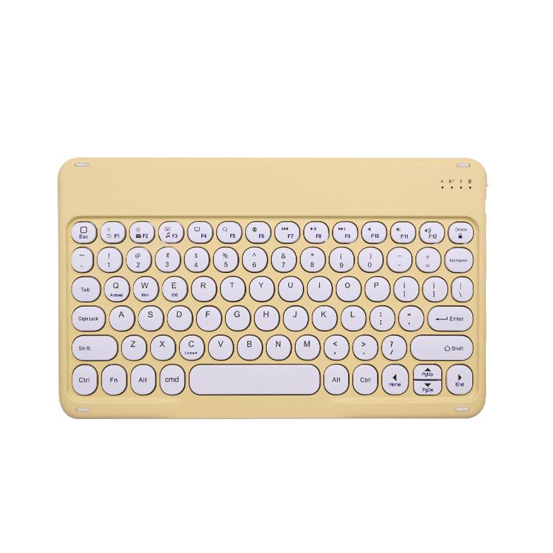 Wireless Bluetooth Keyboard with Round Keycaps for Apple & Huawei Tablets/Phones