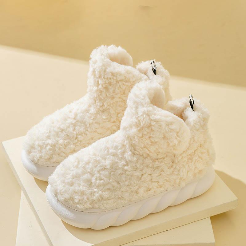 Winter Warm Shoes for Woman Men Indoor Slippers Soft Plush Couples Home Floor Snow Boots Anti-slip Female House Footwear