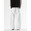 Wassup High-End Curved Knife-Cut Workwear Casual Pants for Men, Three-Dimensional Tailoring, Trendy White High-Street Wide-Leg Jeans for Boys
