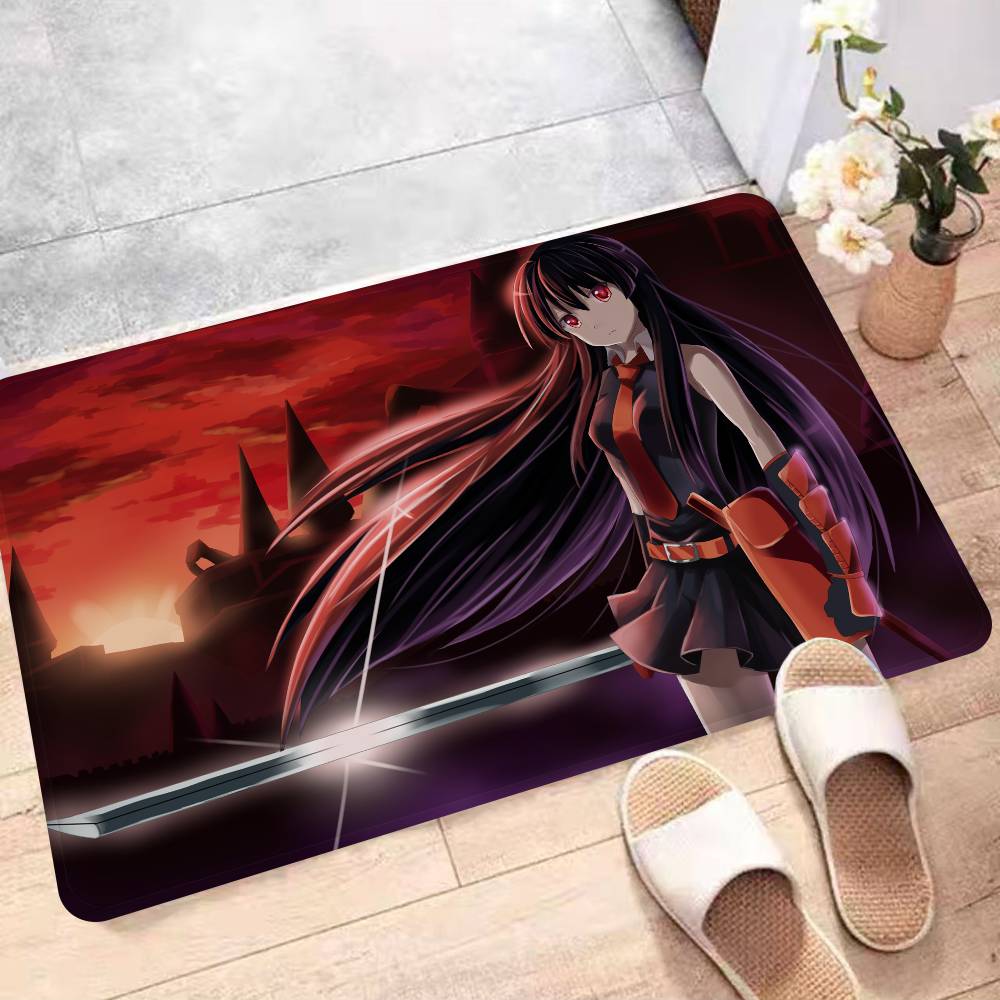 Anime Akame Ga K-kill Badematte Rutschfest Wasserabsorbierend Langer Streifen Kissen Schlafzimmermatte Willkommen Fußmatte
