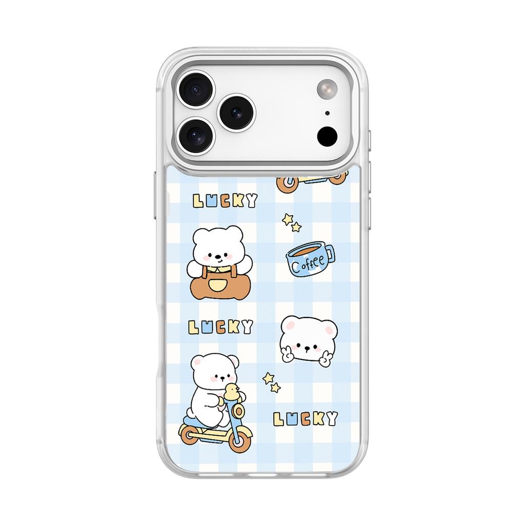 Applicable To Apple 17 Mobile Phone Case, Advanced Sense 16 Replaceable Back Plate 15promax Magnetic Mobile Phone Case, Scooter Bear.