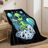 Alien Stargazing on the Moon print blanket soft and cozy perfect for the living room bed sofa or a nap,gift
