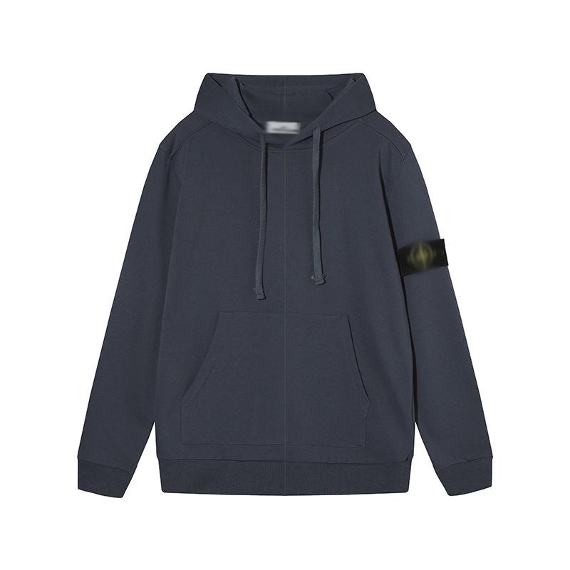 Unisex jednobarevná mikina s kulatým výstřihem, nášivkou a dlouhým rukávem