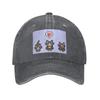 Stardew Valley Grauer Grauer Katze Baseballkappen Snapback Gewaschene Denim Hüte Outdoor Verstellbar Kappe Hip Hop Baseball Cowboy Hut