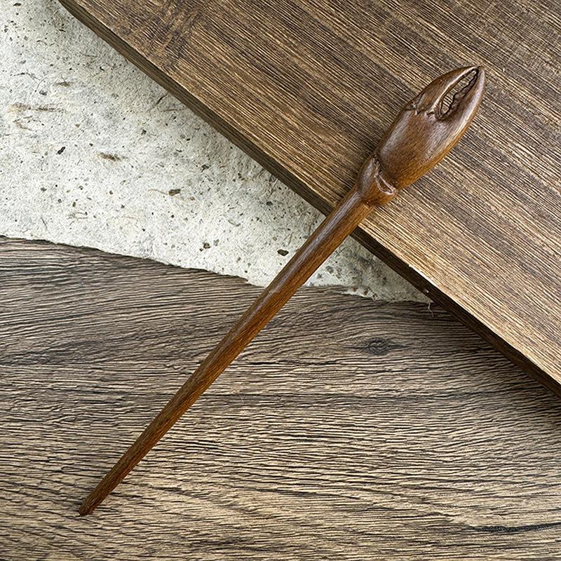 Chińskie sandałowe patyczki do włosów widelce styl retro ręcznie rzeźbione spinki do włosów kwiat zwierzę wzory styl pałeczek kobiety