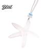 Starfish Holiday Necklace Resin Pendant Adjustable String Seaside Themed Jewelry