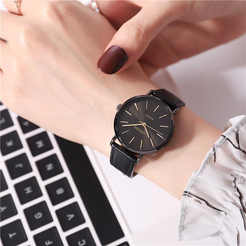Shinan Women'S Watch Simple Ultra-Thin Belt Casual Waterproof Student Quartz Watch Couple Watch