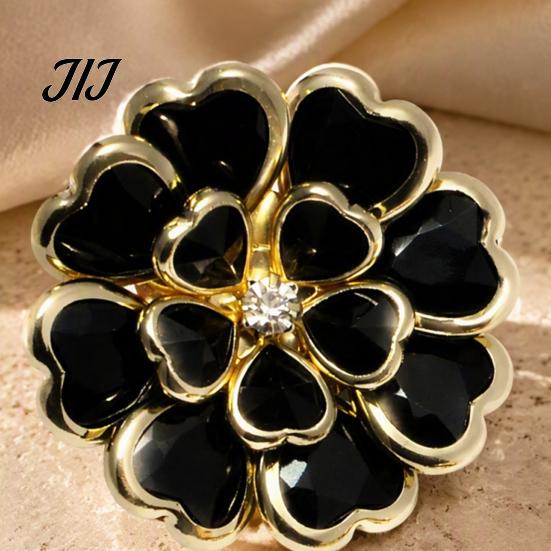 Sophisticated Apparel Accessories Vintage Rhinestone Flower Button Covers, Snap On Decorative Gift Ideas for Fashion Enthusiasts Metal Shirt Cufflinks