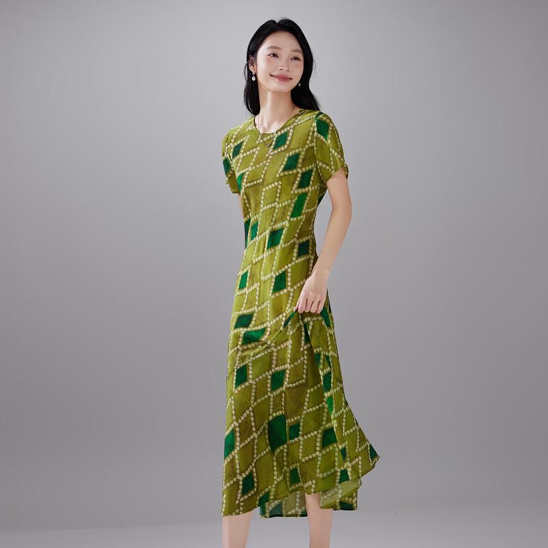 SOFSIL Women's 100% Mulberry Silk Print Dress