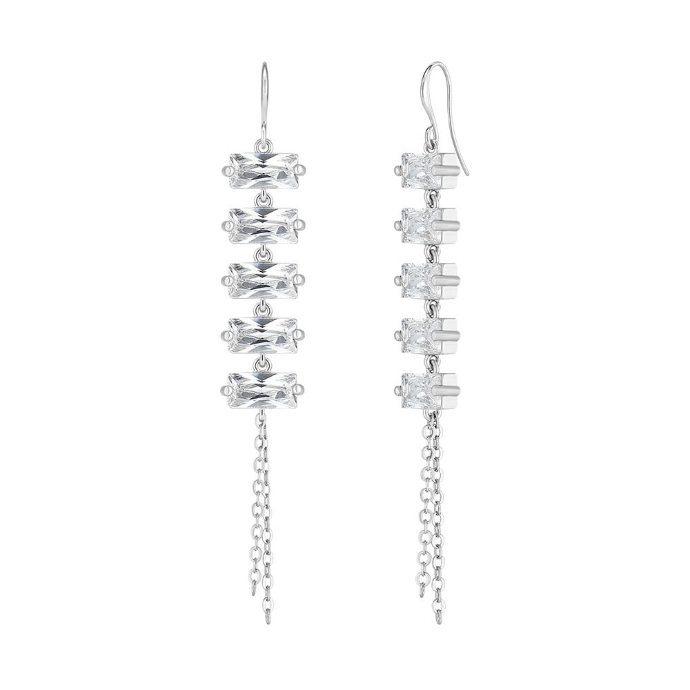 Paul Brial Crystal Chain Earrings Pgbe0173