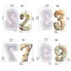 3D Blume Silikon Kerzenformen für handgemachte Kerzen Seife Floral Zahl Silikon Kerzenformen Epoxidharz Silikonformen