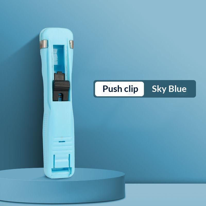 Portable Handheld Paper Clam Clip Dispenser Paper Clam Clip Dispenser With Paper Clam Clip Refills Mini Push Stapler Paper Clip