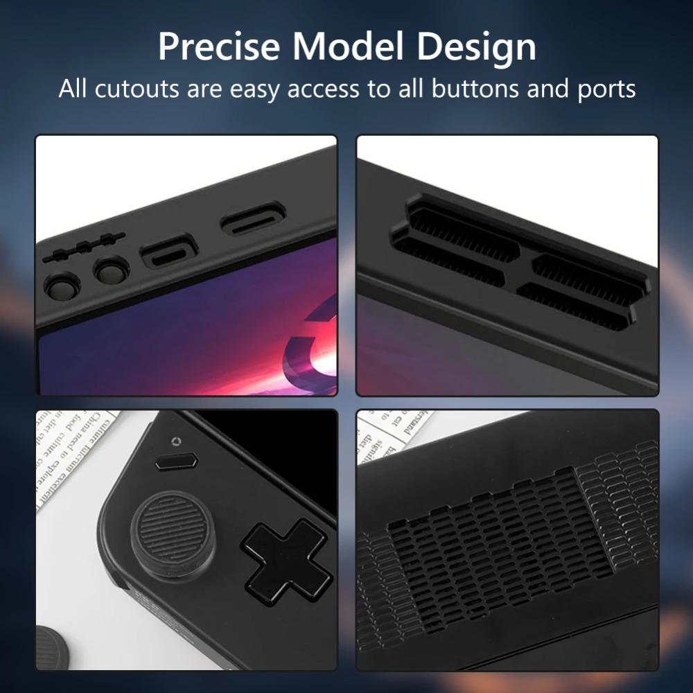 Protective Case PC Shock-Absorption Protection Cover Anti-Scratch Non-Slip with 4 Thumb Grip Caps for Lenovo Legion Go Handheld