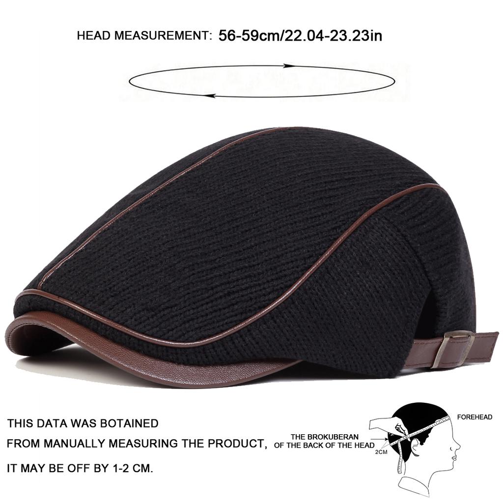 Zimowa Ciepła Modna Dzianinowa Czapka Beret Męska i Damska Kapelusze Outdoorowe Uliczne Wiatroodporne i Odporne na Zimno Czapki Gazeciarza