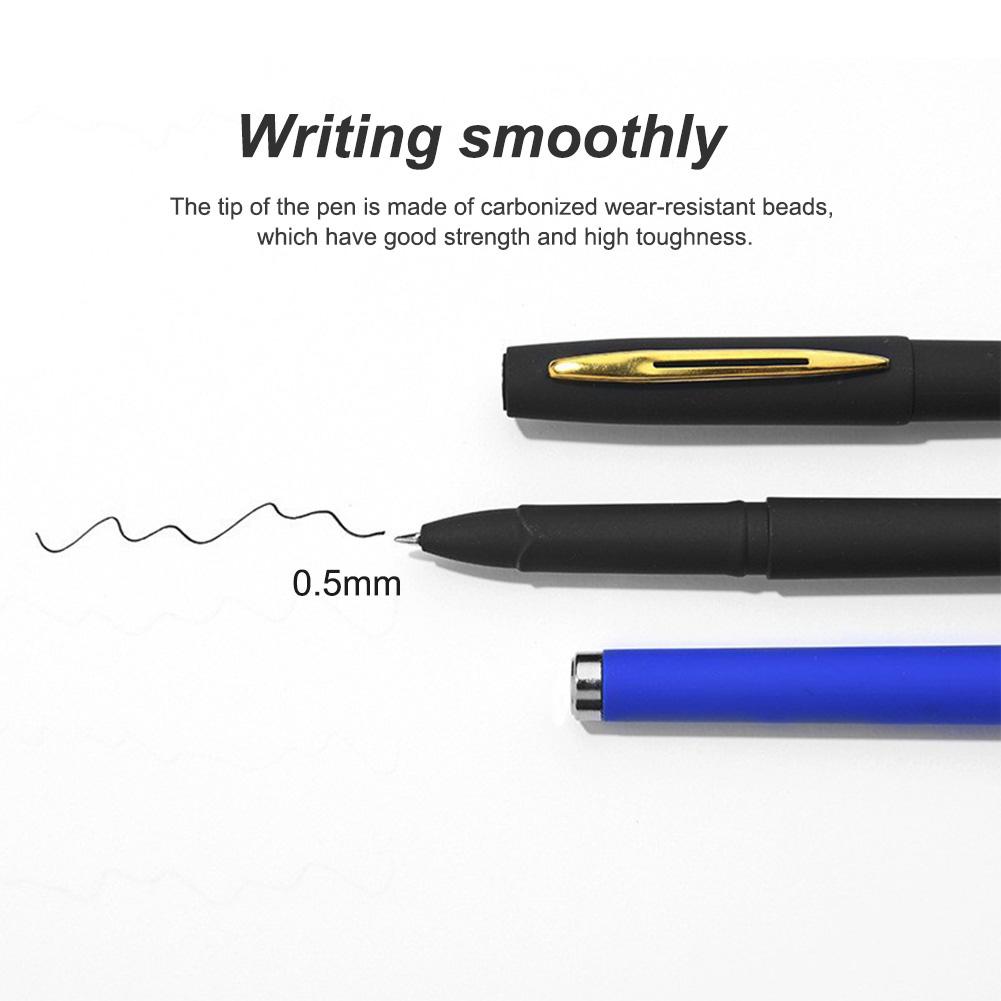 1PCS Gel Pen 0.5mm Smoothing Writing Black Blue Ink Gel Pen Ballpoint Pen School Office Student Writing Stationery Supply