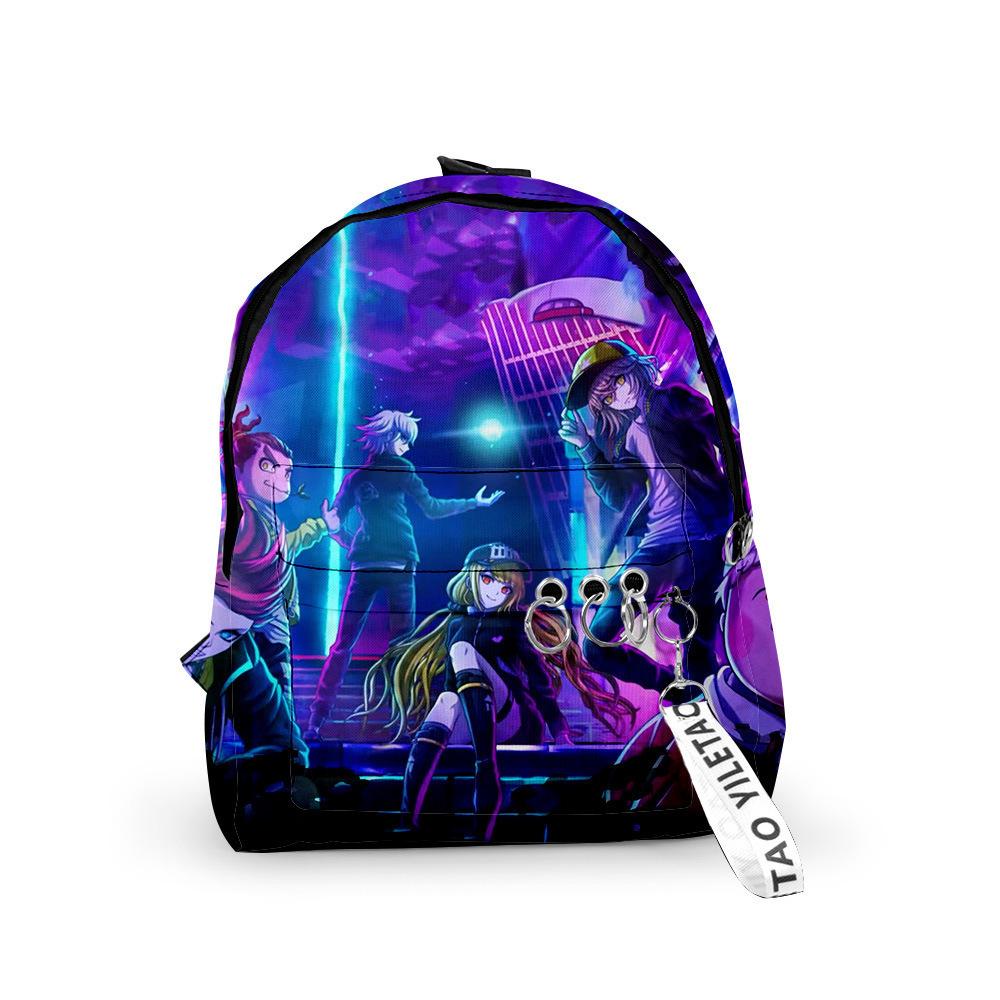 Classic Novelty Tribe Nine Backpacks Boys/Girls Pupil School Bags 3D Print Keychains Oxford Waterproof Cute Small Backpacks