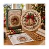 Christmas Ornament Craft Set Embroidery Kit for Beginners, Pre-Printed Pattern Full Creative Gift Parents And Friends of Tools, DIY Needlework Festive