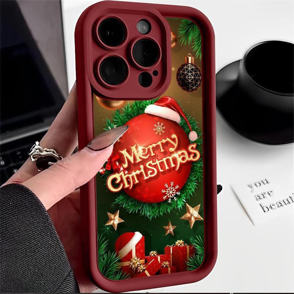 Ae113 Merry Christmas art Santa design art Phone Cases for Samsung A54 A05s A55 A53 A15 S23 S24 Ultra S25 Plus A35 Angel Eye Ladder Protective Cover