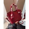 Hochwertige strukturierte Hochzeitstasche große Kapazität Damen Tasche neue Umhängetasche Hochzeit Braut tragbare Beuteltasche roter Umschlag