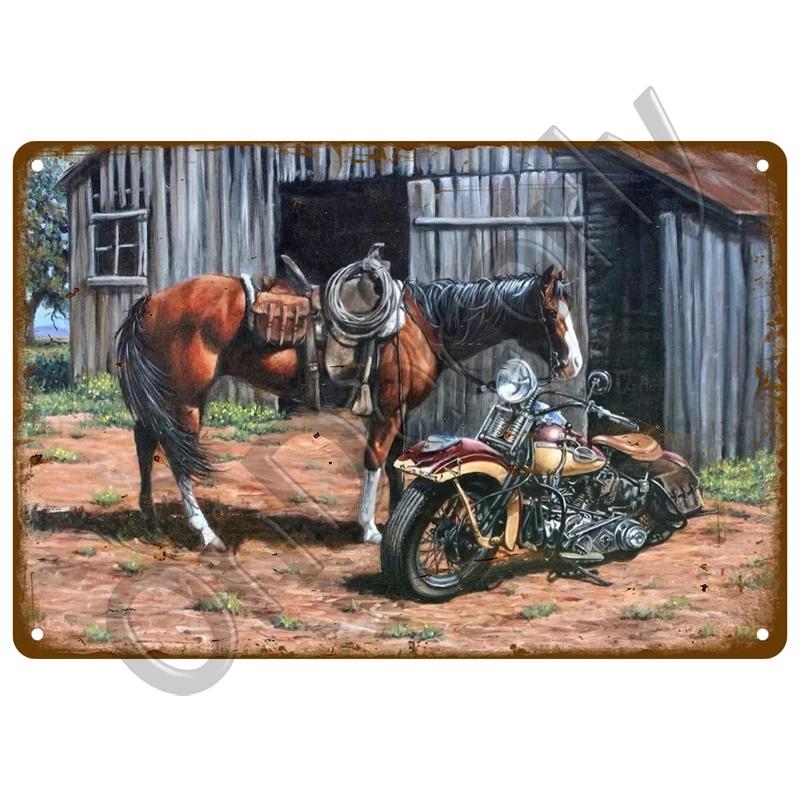 Vintage Metal Wall Sign  Retro Motor Oil Gas Racing Tin Poster for Garage  Man Cave Decor Perfect Iron Plate Decoration for Home